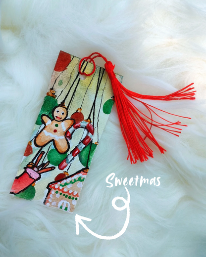 Hand-Painted Christmas Bookmark Set – Festive & Unique Gifts