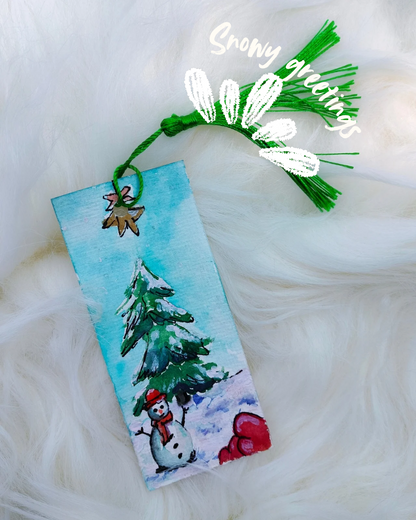 Snowy greetings - Christmas bookmark